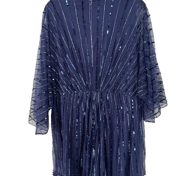 Mac Duggal Navy Blue Sequin Maxi Dress - Picture 6 of 8